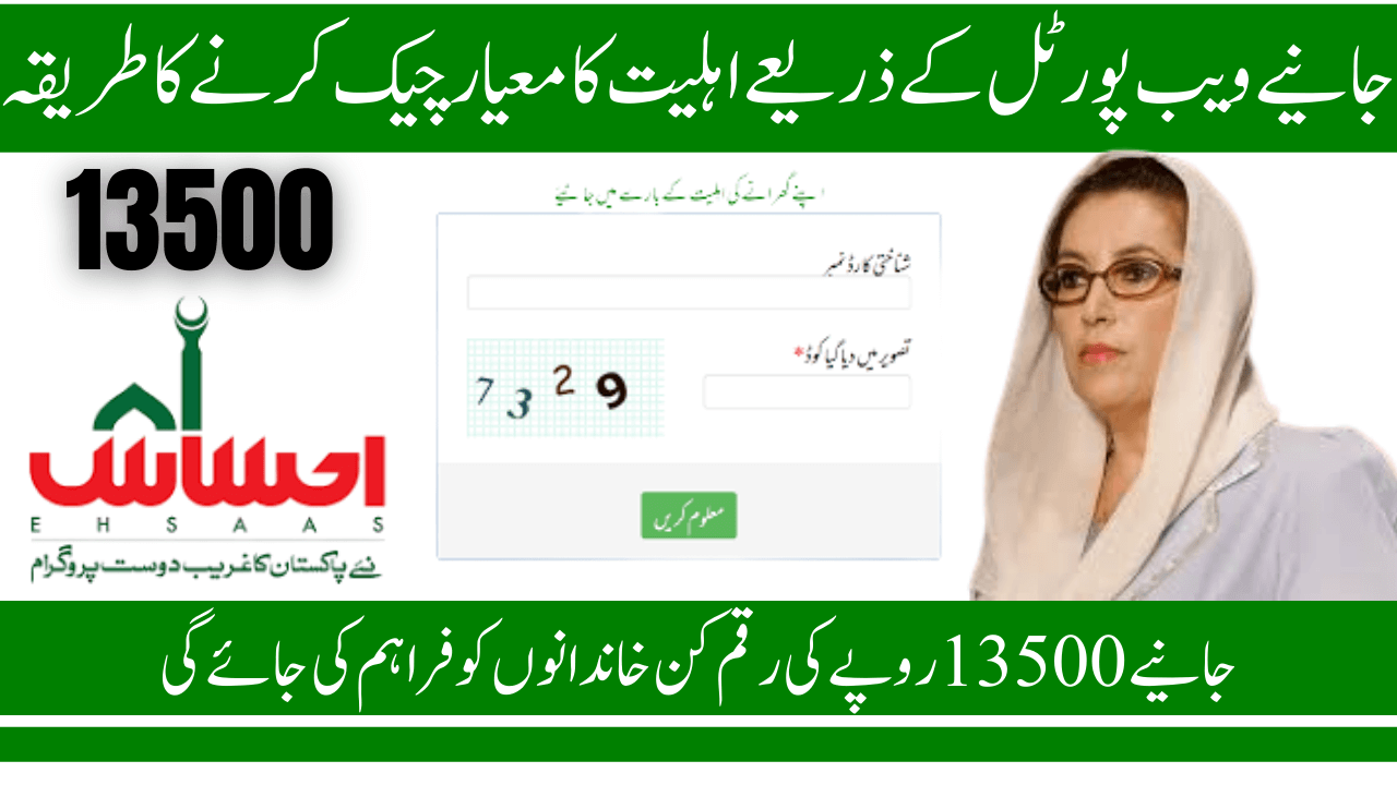 Benazir Income Support Program 13500 Online CNIC Check and Registration Through 8171 Web Portal