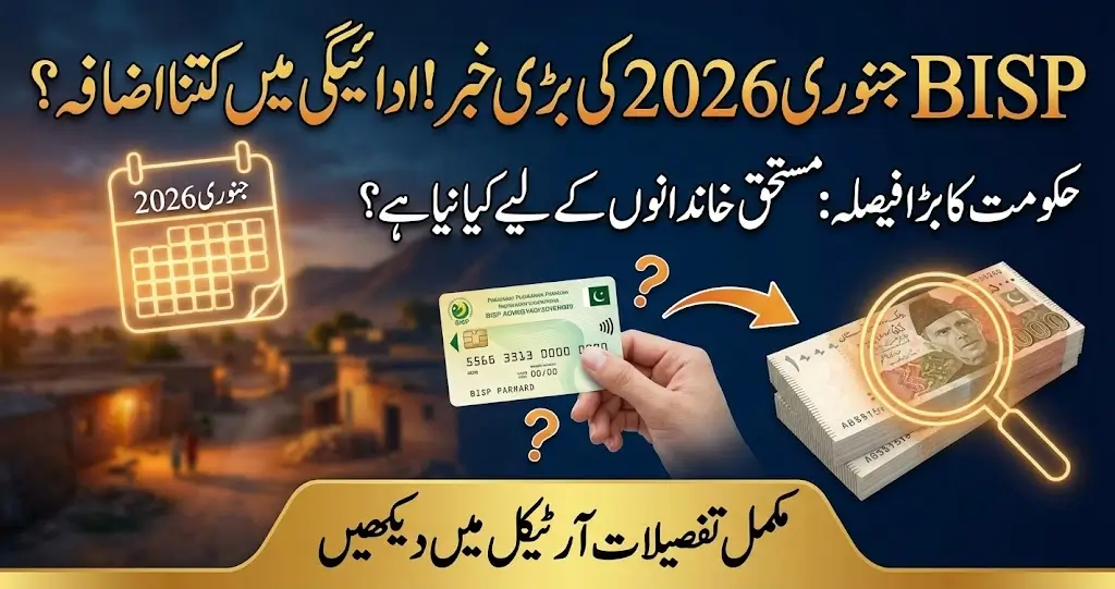 BISP Payment Increase January 2026 Check New Amount by CNIC