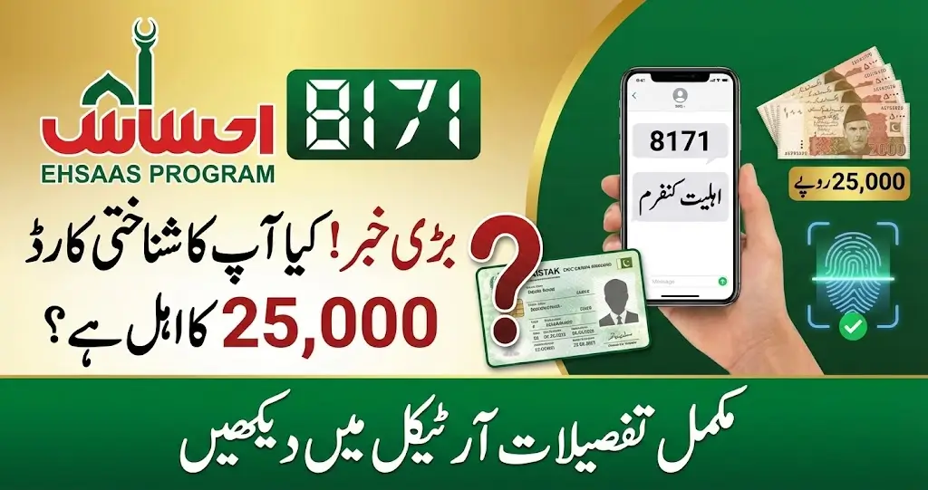 8171 Ehsaas Program 25000 CNIC Check Online 2026 – Confirm Eligibility