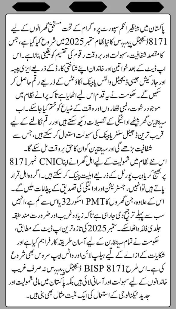 BISP 8171 Digital Payments