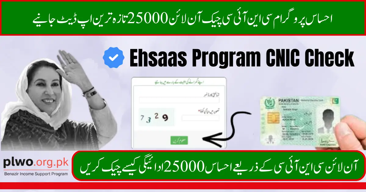 Ehsaas Program CNIC Check Online 25000 Latest Update 2025