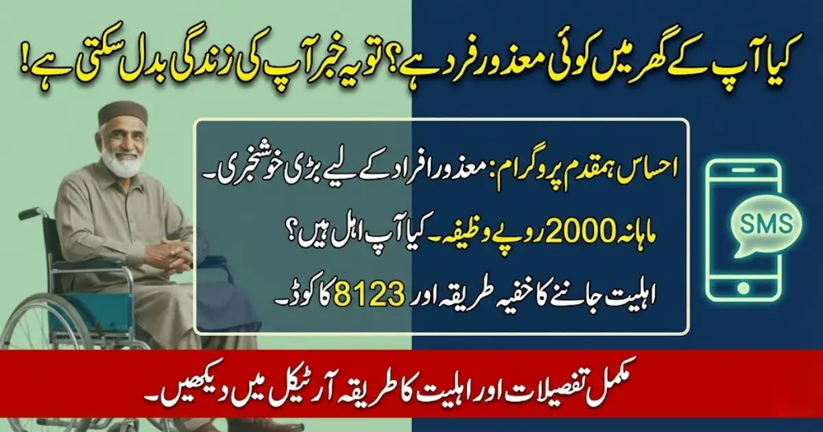 Ehsaas Humqadam Program Rs. 2000 Monthly Support & Complete Eligibility Guide for Disabled Persons